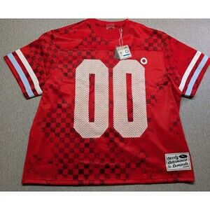Puma Red and White Men's Checkered Jersey